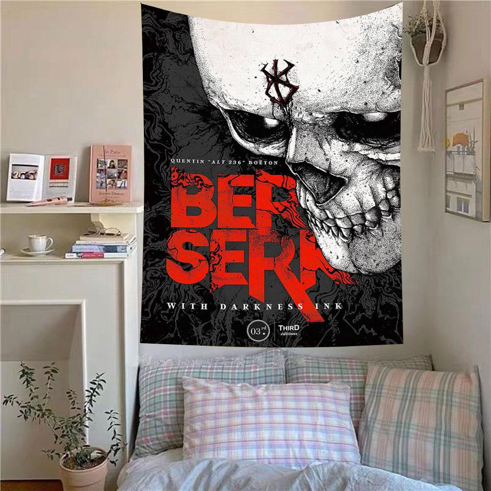 

Classic Retro Anime Berserk Wall Tapestry Boho Style Home Bedroom Living Room Dorm Decor Gift For Friends 74x94cm(29x37in)