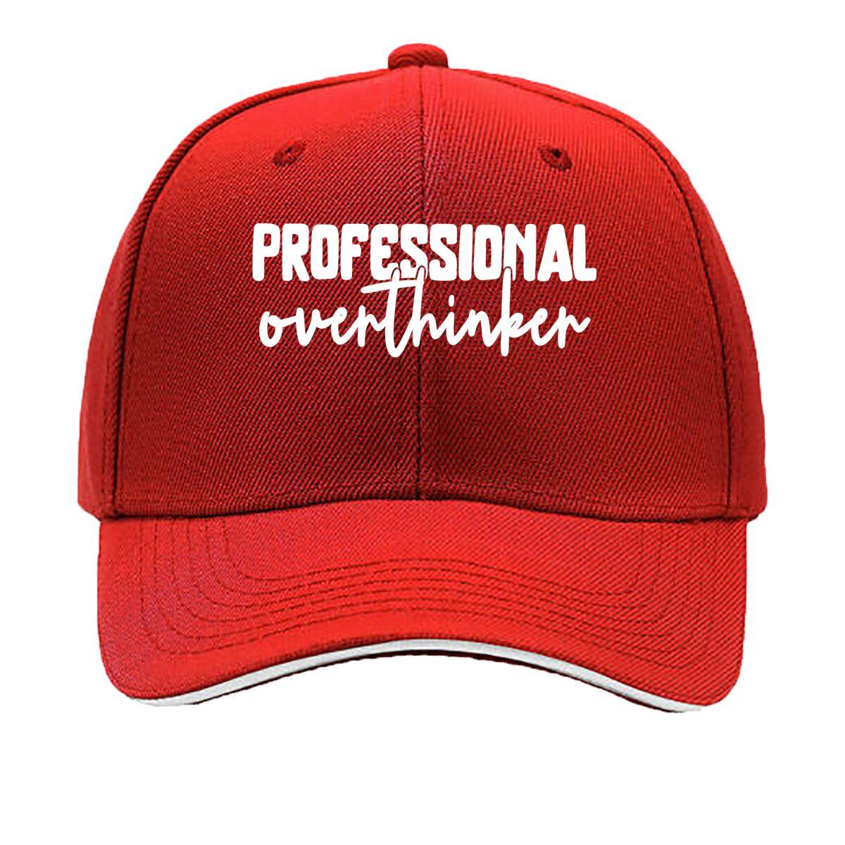 Adjustizable Snapback for both Unisex  Women PROFESSIONAL OVERTHINKER Print Cap  Lightweight Washa Sandwich Baseball Cap One Size