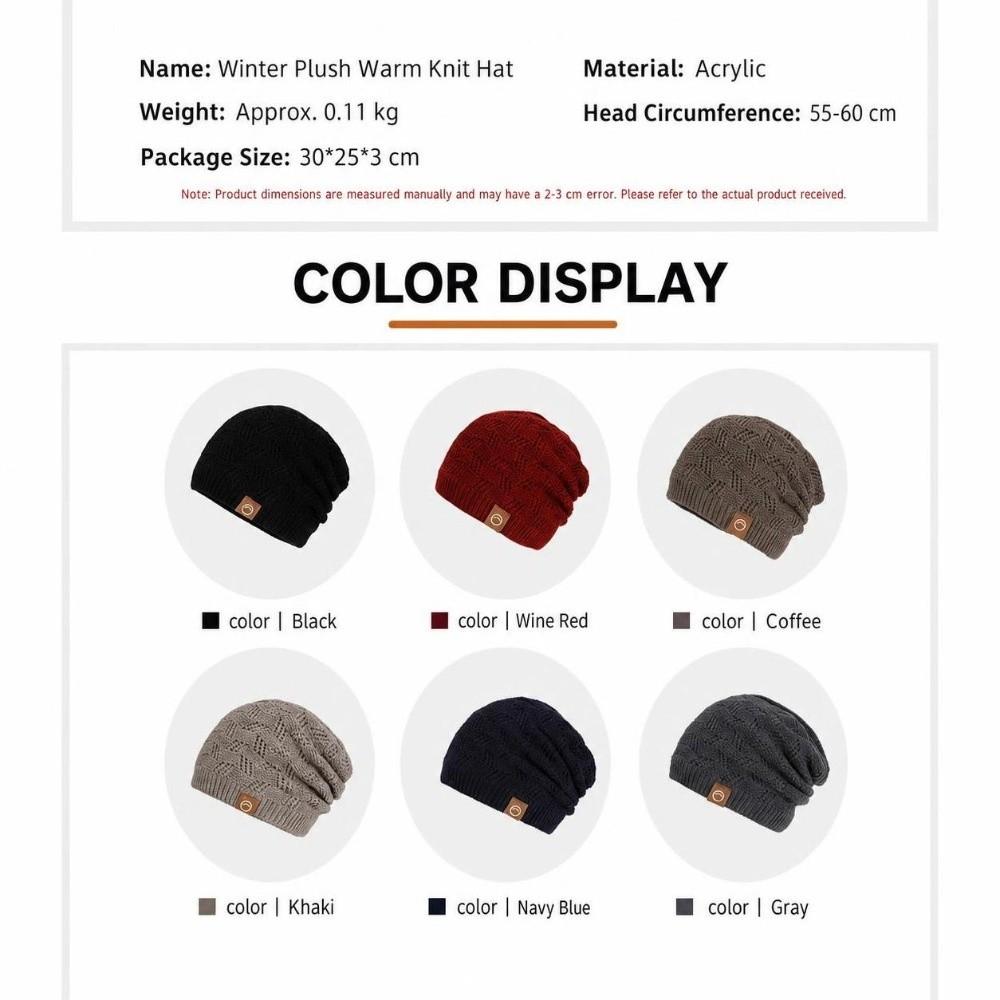 Ear Protection Warm Beanie Hat Windproof Fleece Lined Knitted Cap Fashion Knit Beanie Camping