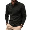 Multicolor Warm Spring and Autumn New Men's Long-sleeved POLO Shirt Casual Lapel Sports Polo Shirt