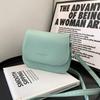 Sac à bandoulière de selle en cuir PU pour femmes, sac à main Simple à rabat de couleur unie, pochette
