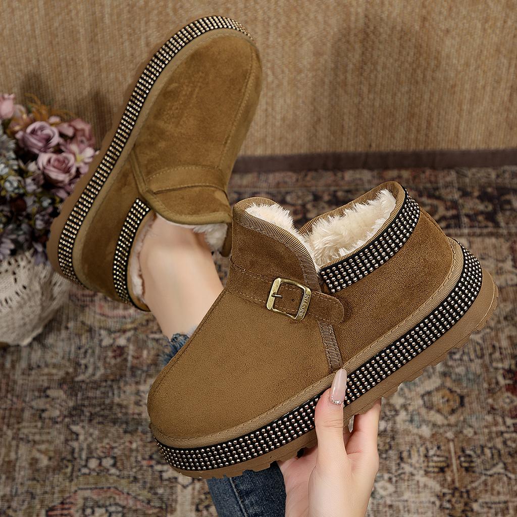 Fashion 2025 Women Anti-slip Ankle Boots Trend Comfortable Platform Boots Shallow Round Toe Casual Shoes for Women Zapatos De Mujer