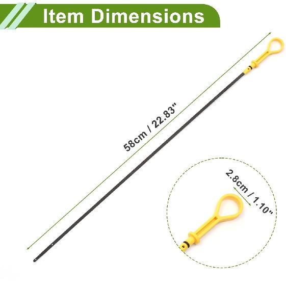No.1691066J11 Engine Oil Dipstick for Suzuki Grand Vitara 2.7L V6 2006-2008 Yellow Oil Level Dip Stick Double Hole Indicator Plastic Metal 1 Pcs