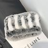 Women Handmade Stretch Real Rabbit Fur Scarf Knit Genuine Rex Rabbit Fur Headbands Girls Natural Rabbit Fur Ring Scarves