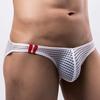 Sexy Men Low-rise Briefs See-through Hollow Out Hip Lifting Soft Lightweight U-convex Panties Underpants