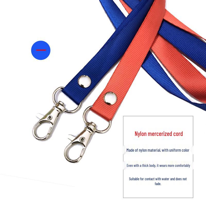 1.5cm Orange Custom ID Badge Keychain Lanyard