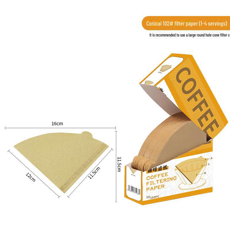 

V02 Конические фильтры для кофе на 2-4 персоны, одноразовые V-образные бумажные фильтры из древесной массы