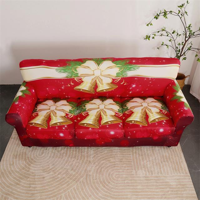 1set Weihnachten Sofa Abdeckung Stretch Sofa Schonbezüge Für Wohnzimmer Weihnachten Sessel Couch Abdeckungen Mit Kissen Abdeckung Couch Bezug