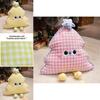 Christmas Tree Shape Decorative Cushion With Embroidered Grid Pattern For Sofa And Bed Decor