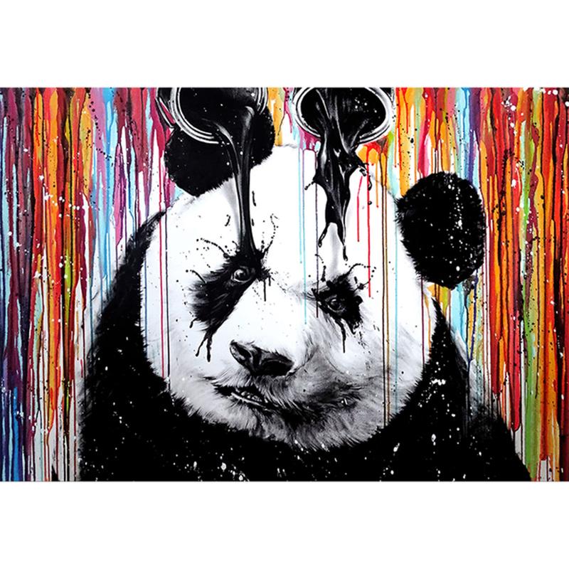 

Современное уличное граффити, искусство, панда, холст, живопись, постеры с животными и принты, настенные художественные картинки для украшения гостиной, Cuadros 21x30 No Frame
