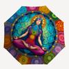Chakra Balance Meditation Art Print - Spiritual Harmony PosterUmbrella, Portable 3-Fold Umbrella for Men & Women,Christmas Gift ES157