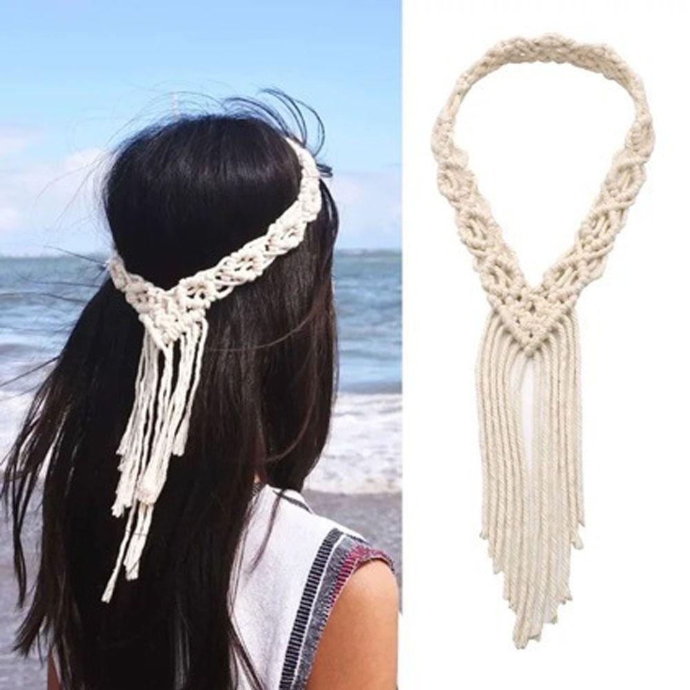 Creative Gift Handmade Bohemian Handmade Headband Woven Knitting Bride Headband Lightweight Hair Accessories Daily Wear