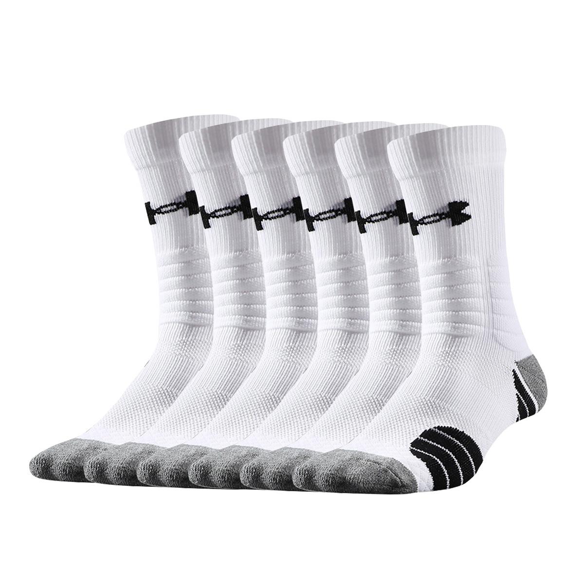 Носки Under Armour до колена Унисекс 1 набор 6 пар Белые 22610209-100-6 L