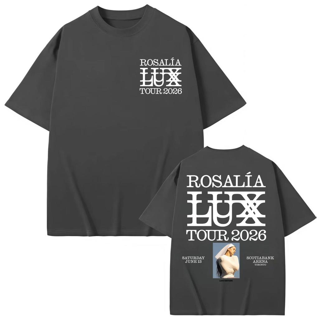 Singer Rosalia LUX Tour T Shirts Men Women Clothing High Quality Fashion T-shirts Summer Loose Short Sleeve T-shirt