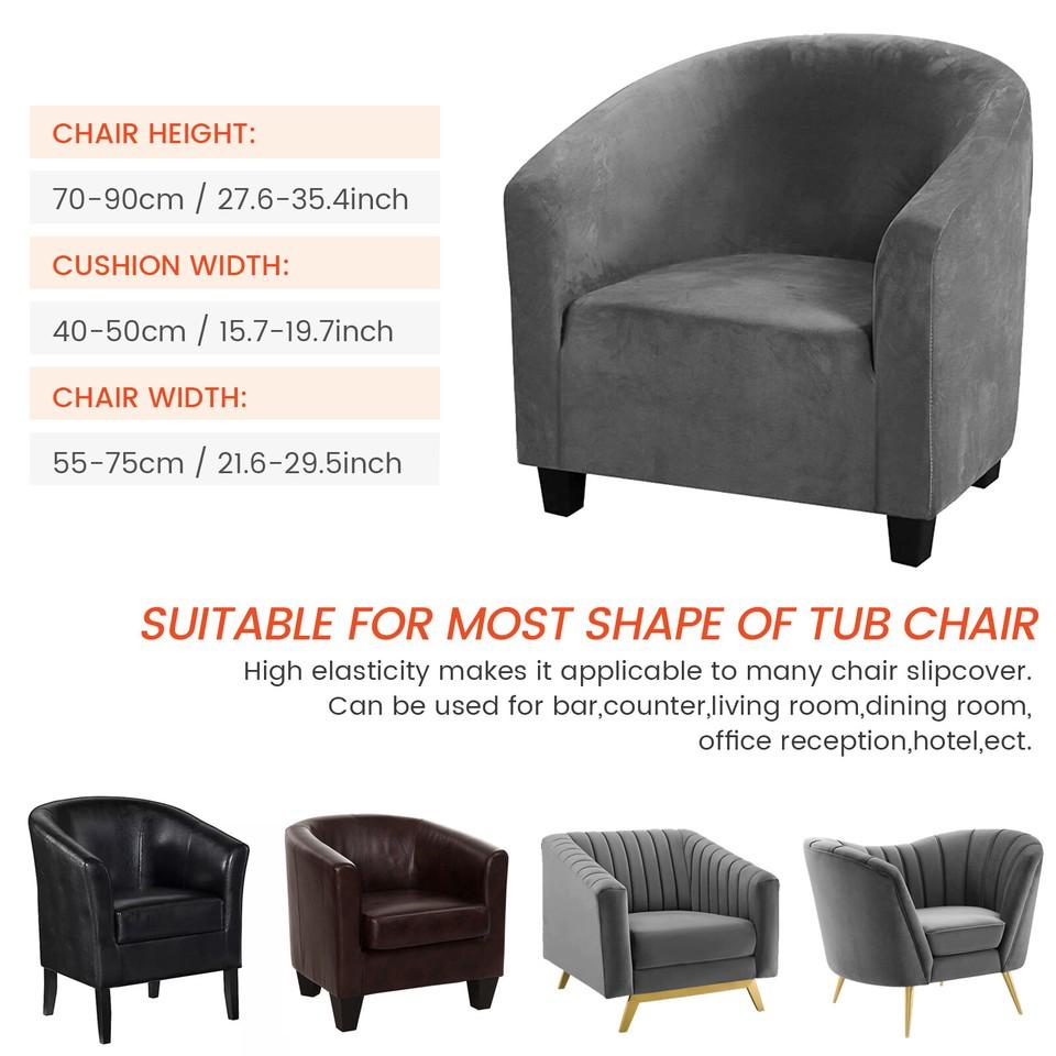 Club Chair Cover Stretch Armchair Slipcover Bar Living Room Tub Protector Cover