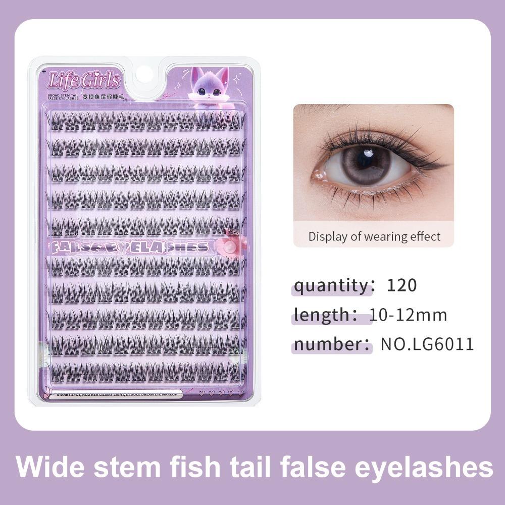 Segmented Individual Eyelashes Large Capacity Eyelashes Extensions Glue Free False Eyelashes  Party