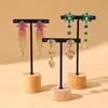With Wooden Base Jewelry Display Rack T-Bar Jewelry Stand Holder  Earring