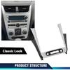 PIT66 Dash Radio Bezel Trim Vent Compatible with Chevy Malibu 2008-2012 Silver Black