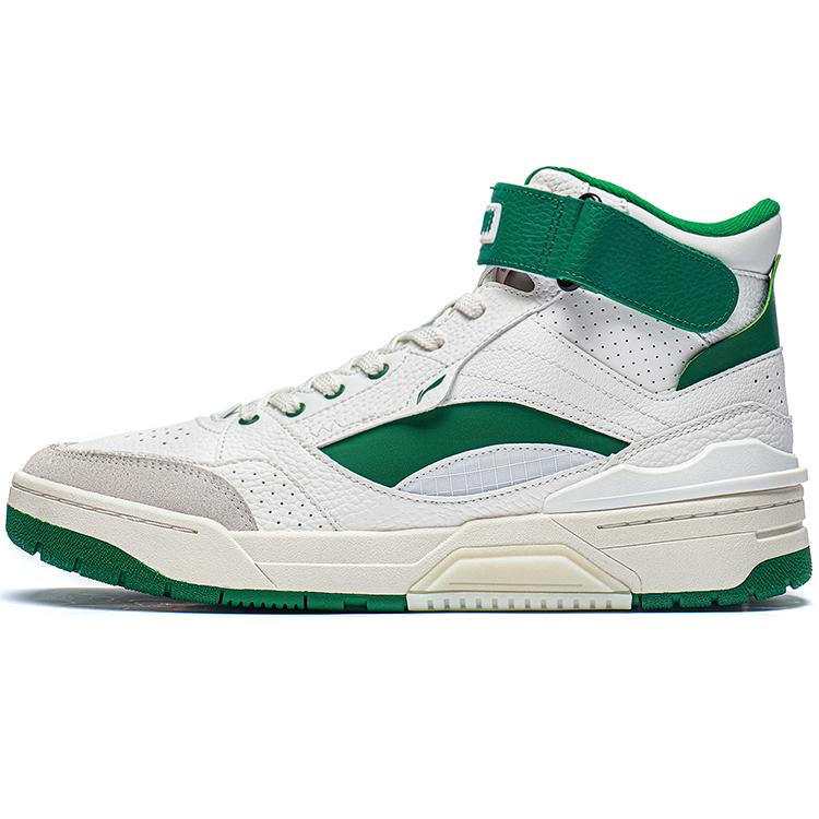 

Li Ning RSR 101 High top Vintage Basketball Shoes Men s White Green ABCS085-3 43