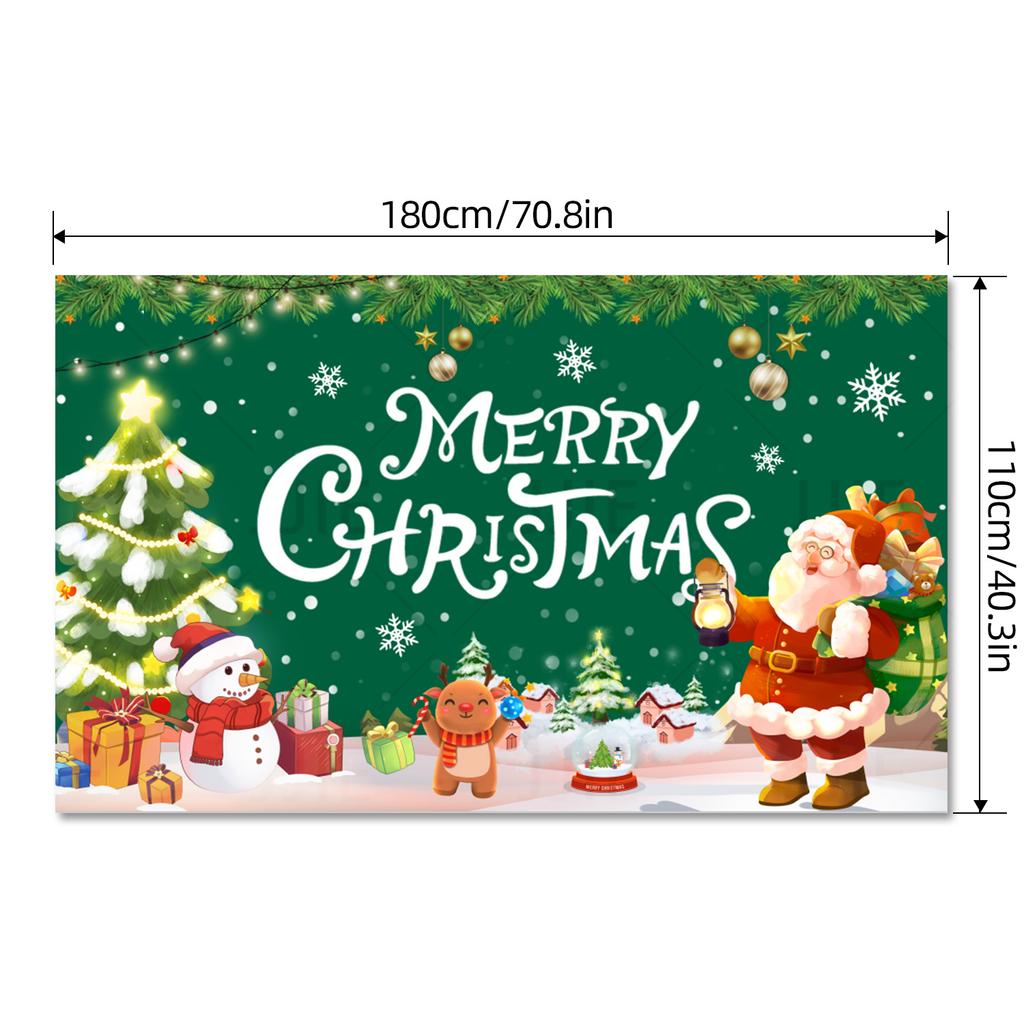 Christmas Background Cloth, Explosive Decorative Banner Hanging Cloth, Camera Couplet Direct Sales