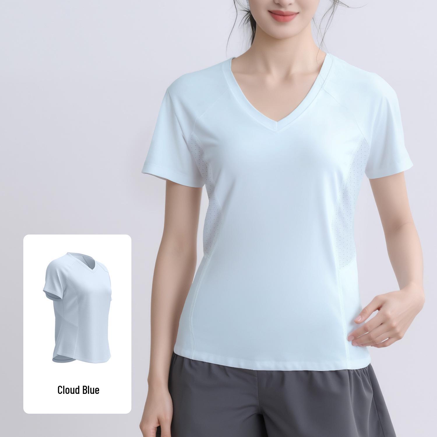 

Quick-Dry Mesh Fitness T-Shirt - Short Sleeve for Running & Yoga M
