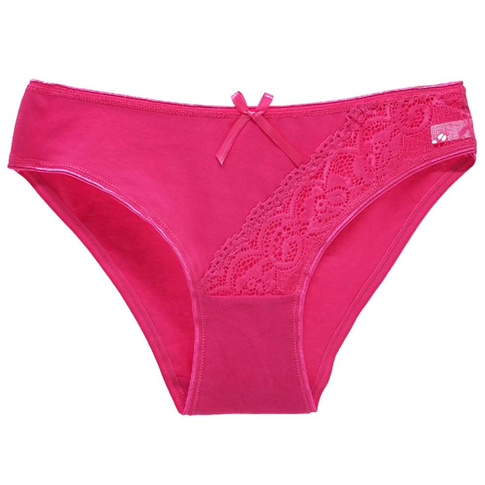 Women Underwear Cotton Panties Sexy Lace Everyday Low Waisted Girls Briefs Ladies Knickers Transparent 6 PCS