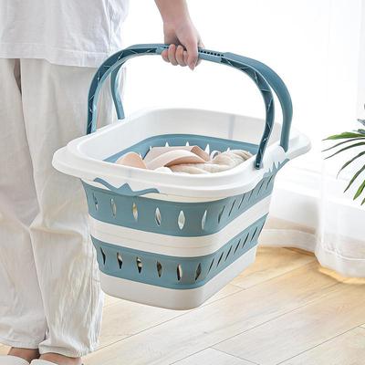 Foldable Handheld Storage Basket for Clothes, Bathroom, and Kitchen