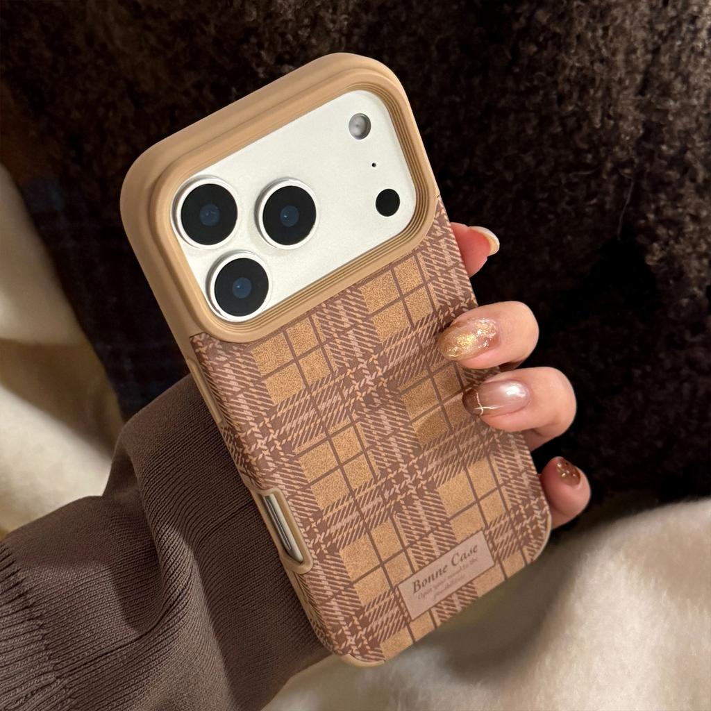 Leder im britischen Stil Geeignet für Iphone16 für Apple 17promax Handyhülle 15 Retro Braun 14 Sturzsicher 13 Weiche Hülle