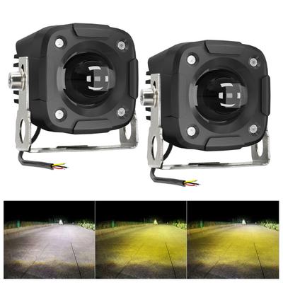 Faruri LED pentru motociclete, 60W 6000K3000K4500K Spoturi super luminoase cu suporturi de montare