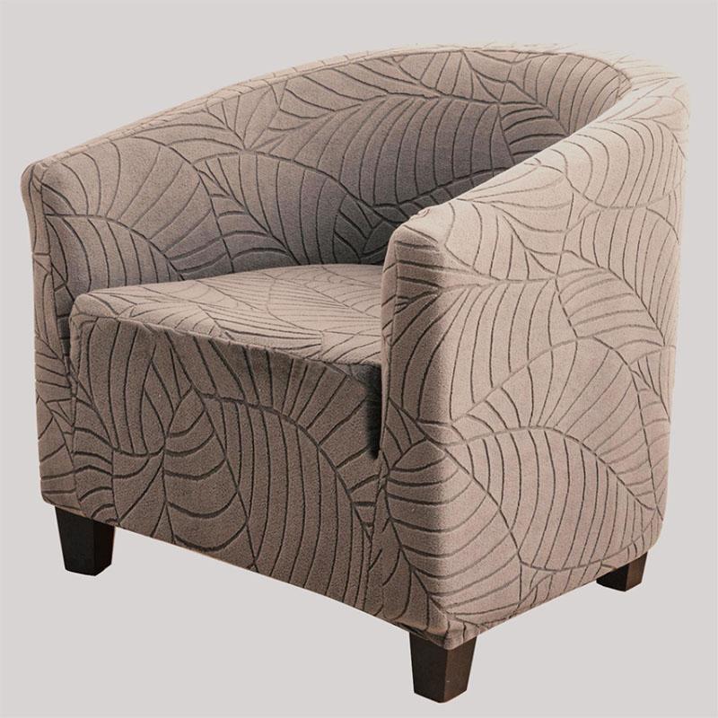 Leaf Jacquard Sofa Cover For Single Solid One-Piece Elastic Armchair Protector Comfort Anti Slip Dust Cover For All Seasons