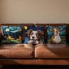 Catoon Starry Sky Dog Cushion Cover Soft Reversible Durable Pillow Cover MultiScene Use for Home Car Daily Comfort