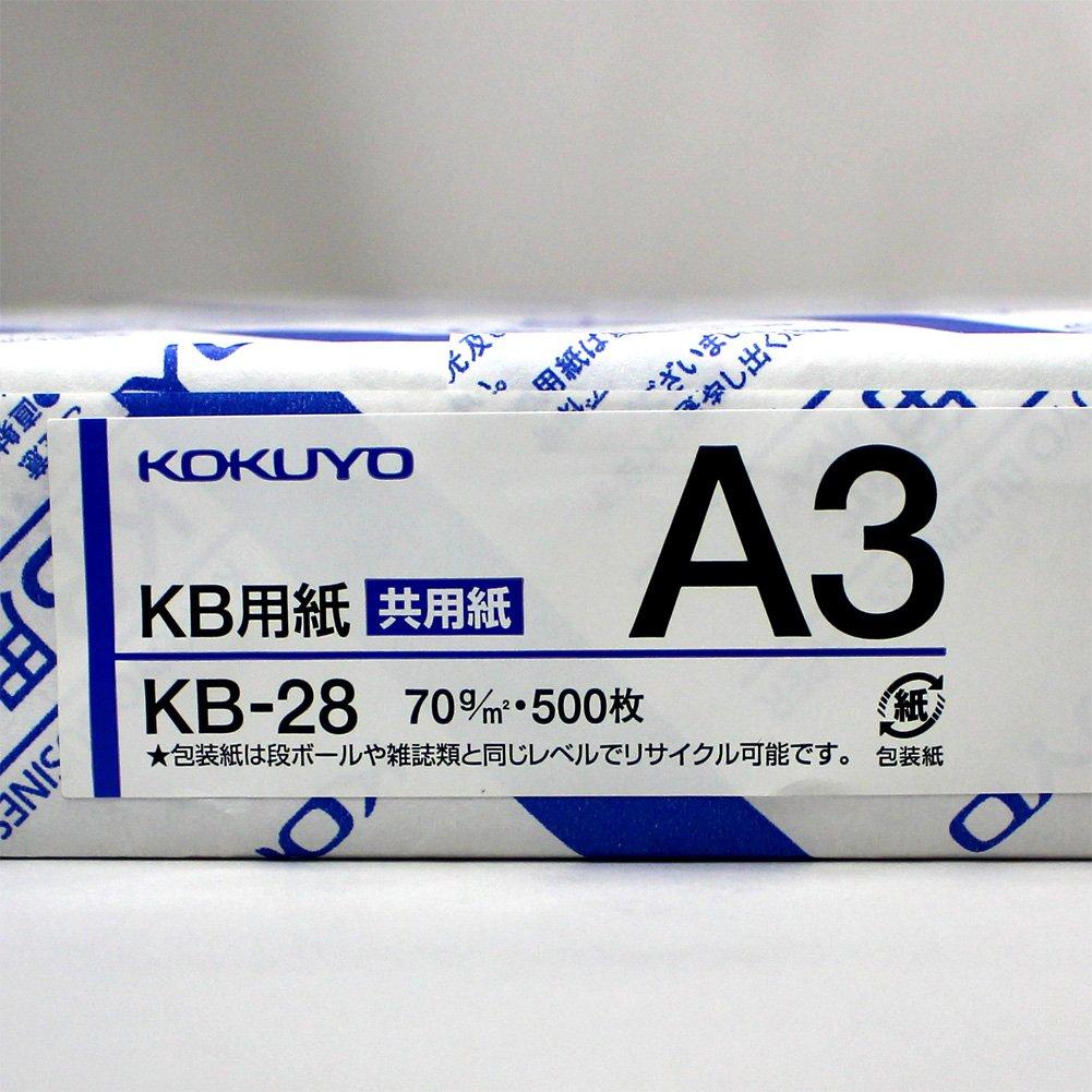 KOKUYO PPC 500 Paper, General-purpose Paper, Sheets, A3, KB-28
