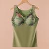 Womens Fleece Lined Thermal Top Built In Bra Seamless Slim Fit Heat Outerwear Vest