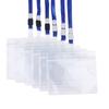 20Pcs Waterproof Sleeve Pouch With Sealing Strip Lanyards Id Badge Holder Plastic Protector Case Clear Pvc Name Plate Card Bag