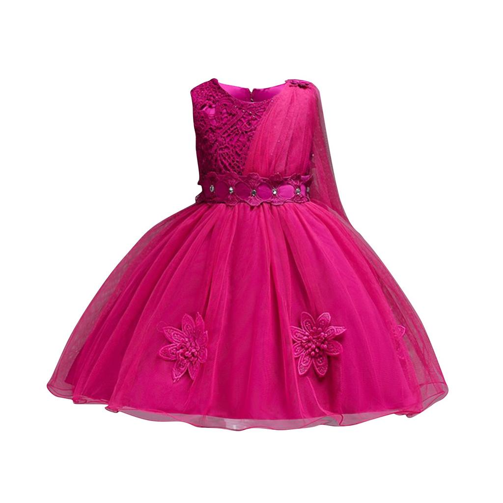 Toddler Kid Girl Lace Sleeveless Princess Gown Party Tulle Dress Cosplay Clothes