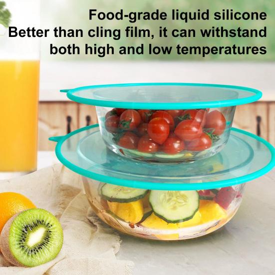 Flexible Silicone Lids Bowl Cover Reusable Multi-Size Food Storage Set