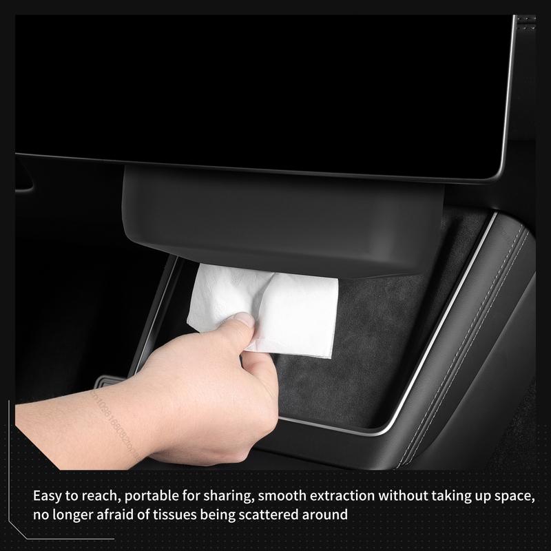 Car Seat Back Hanging Tissue Holder Box With Fix Strap SMABEE For Tesla Model Y Launch 2025 Juniper Auto Interior Accessories