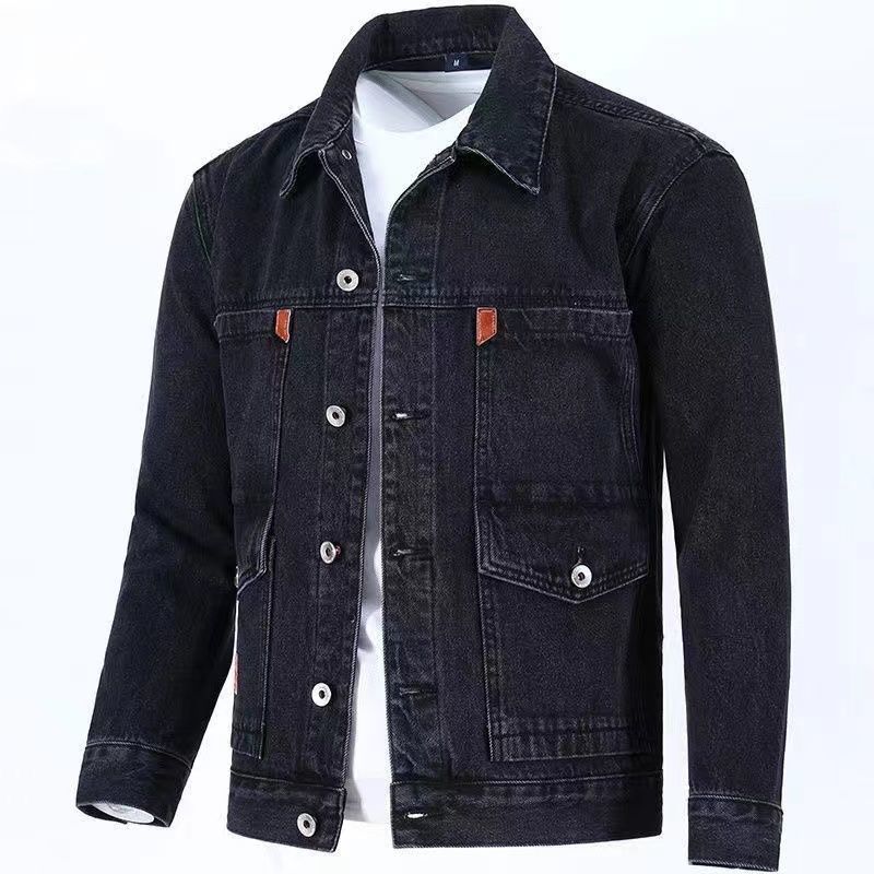 Men Denim Jacket Autumn and Winter Outwear Casual Slim Fit Jacket Retro Jeans Coat Men's Denim Top Plus Size Jacket
