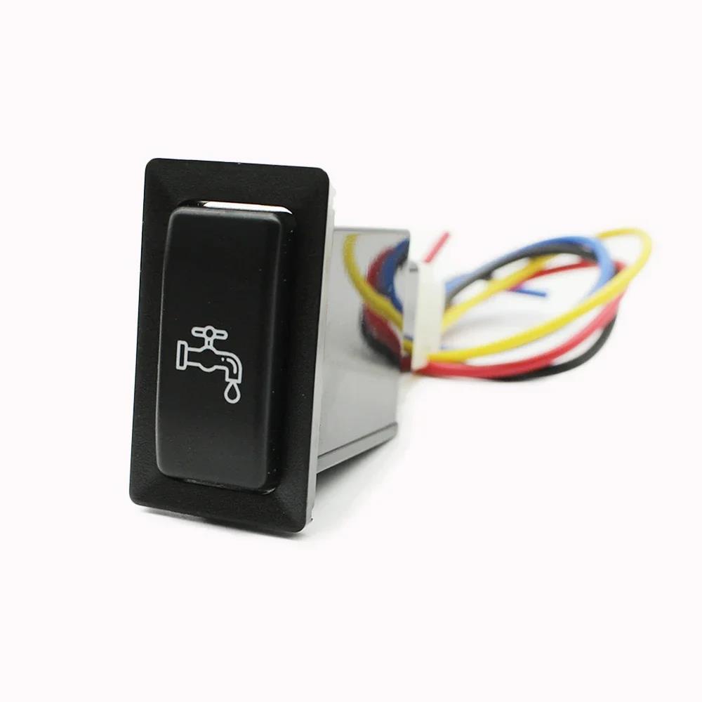 Car Blue LED Light DRL Fog Lamp Power On Off Switch Radar Camera Misic Button For Toyota LC95 2002 For HINO 500/700 Accessories
