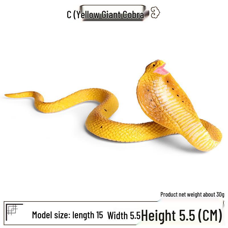 Large Snake Simulation Model - Giant Python & Cobra Children's Toy Ornament