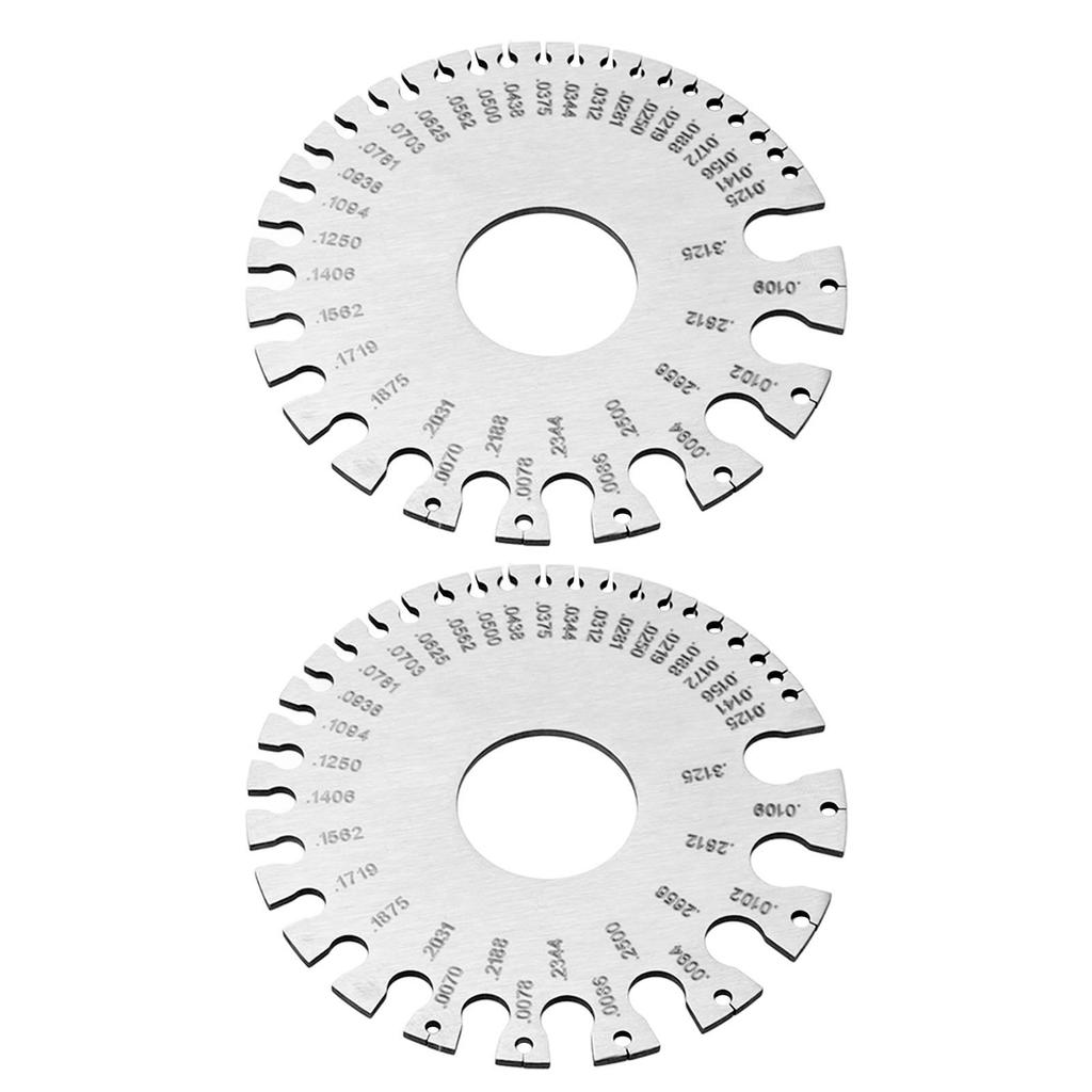 2pcs Stainless Steel Thickness Gauges Professional Standard Metal Sheets Welding Thickness Gauge