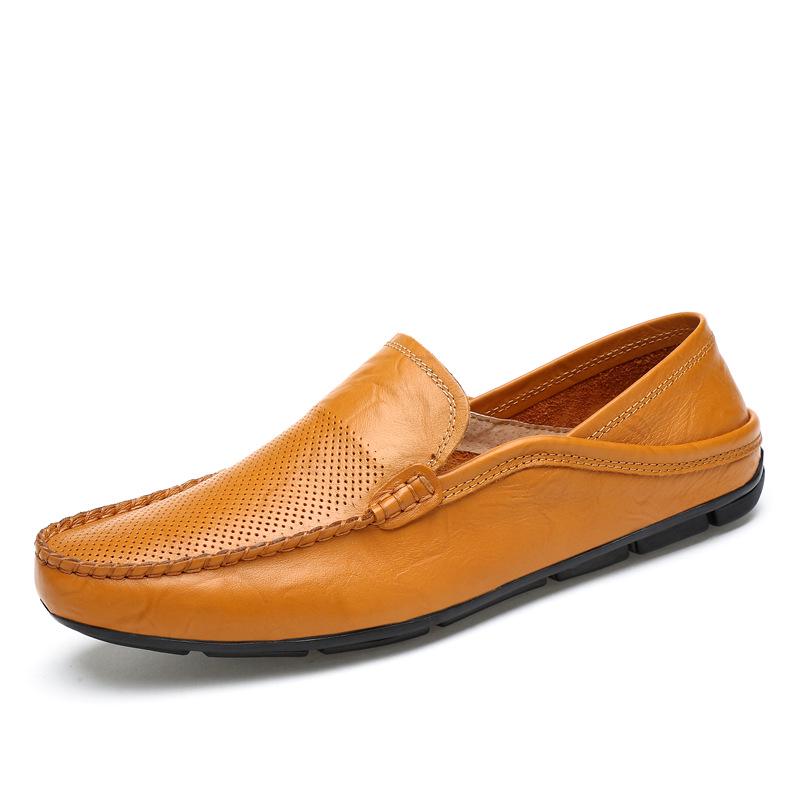 Men s Casual Leather Slip-On Driving Shoes - Soft Sole 46