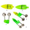 10 Stück Tragbarer Angelbissalarm Leuchtender Indikator Professioneller Grüner Elastischer Clip Alerter Sensor für Rute