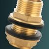 Brass Water Tank Adapter Rustproof Pipe Joints Precisely Thread Design Fish Tank Aquarium Connector For Secure Sealed Connection