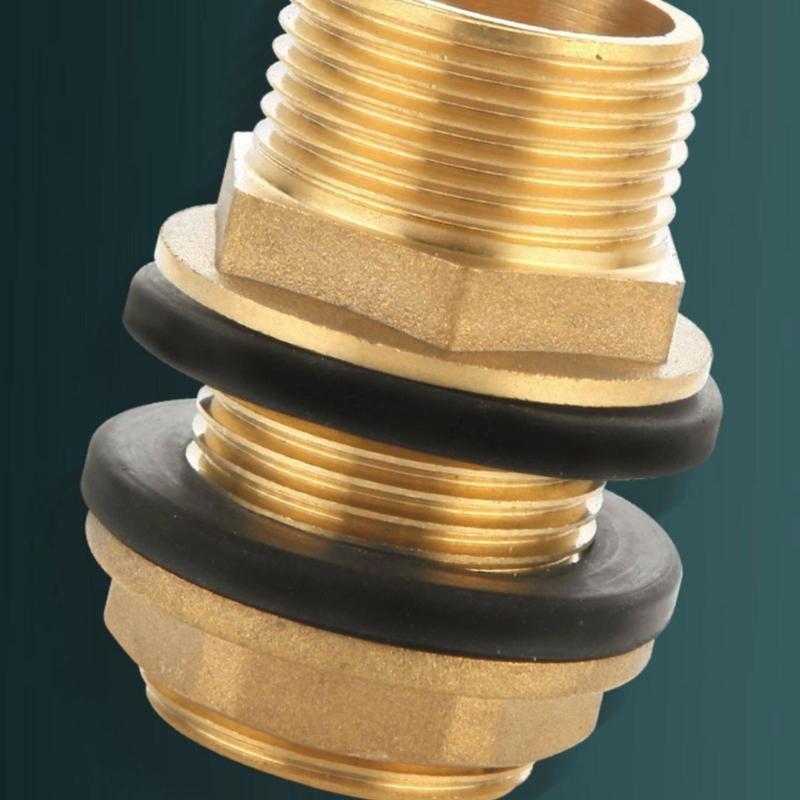 Brass Water Tank Adapter Rustproof Pipe Joints Precisely Thread Design Fish Tank Aquarium Connector For Secure Sealed Connection