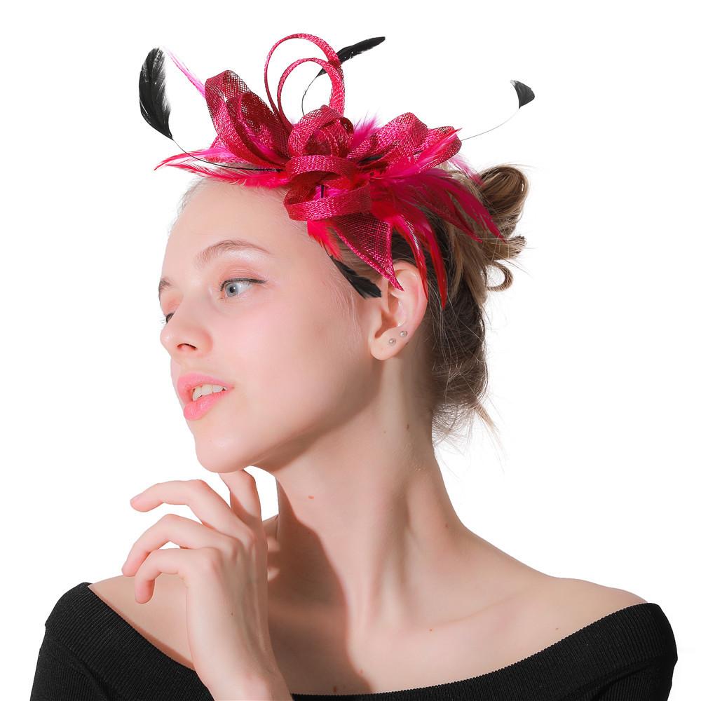 Popular New Rose Hemp Hat Bridal Photo Wedding Dress Headgear