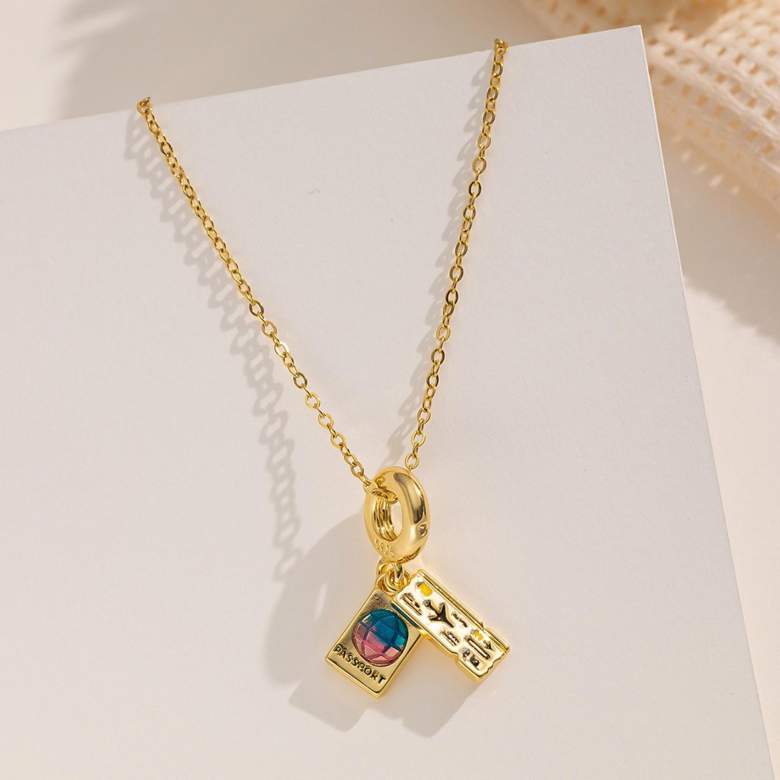 

Doreen Box 1pc Gold Plated Moon Star Charm Necklace Stainless Steel & Brass For Women Stylish Dainty Jewelry Gift 40cm + 5cm
