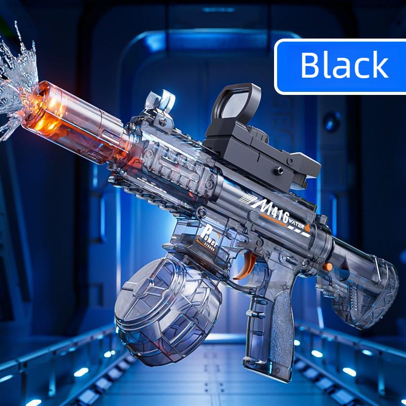 M416 Kids Electric Water Gun With Cool Light Long Range Automatic Continuous Shooting Squirt Gun Toy Children Summer Outdoor Toy