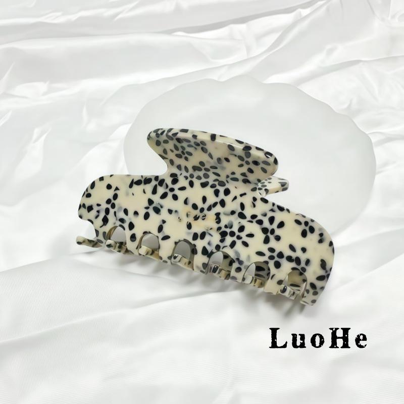 Luohe High-End Korean French Acetate Hair Clip - Women's Updo & Shark Accessory