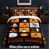 Halloween Theme Custom Text Or Name 3Pcs Bedding Set,1 Flat Sheet & 2 Pillowcases Personalized Home Bedding